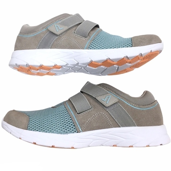 VIONIC Walking Shoes Ema Sneakers Suede Mesh Adjustable Athleisure Size 8 WIDE - Picture 6 of 16